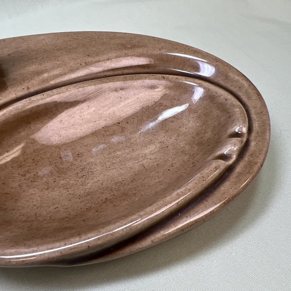 Vintage OWL Ceramic Dish Glossy Brown Ashtray Jewelry Soap Trinket MCM 70s‎ 80s - Picture 5 of 11